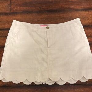 Lily Pulitzer white scalloped skort